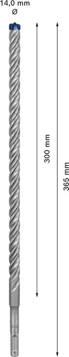 Produktbild Bosch Professional Zubehör EXPERT SDS plus-7X Hammerbohrer, 14 x 300 x 365 mm (14 Millimeter)
