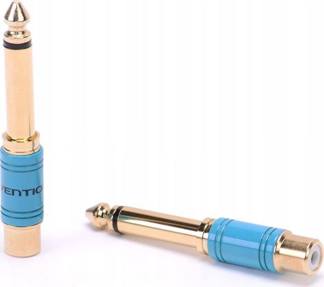 Actual product image Vention Audio adapter VDD-C03 6.35mm male to RCA female blue 0.5m