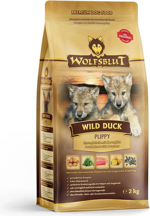 Wolfsblut Cucciolo di anatra selvatica (Junior, Cucciolo + gattino, 1 pz., 2000 g)