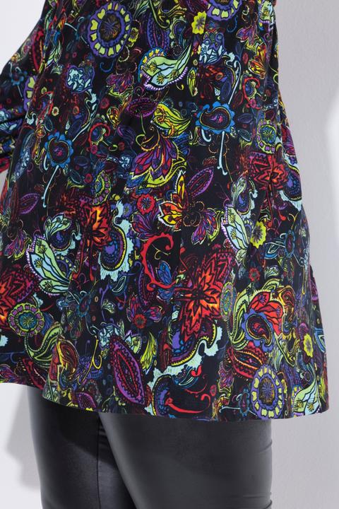 Produktbild Miamoda T-Shirt, A-Linie, gesmokte Büste, Alloverprint (46)