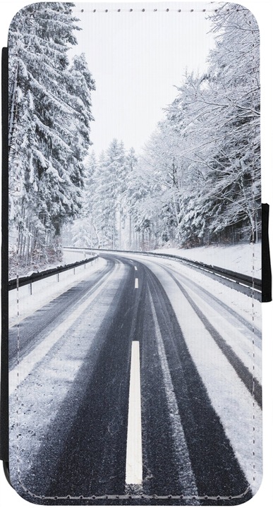 Image du produit PhoneLook Coque Wallet noir Winter 22 Snowy Road (Apple iPhone 12 Pro Max)
