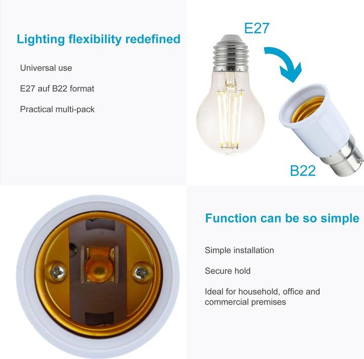 Actual product image Intirilife Lamp cap adapter