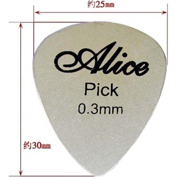 Thumbnail - JTI Plektrum aus Edelstahl - 10 Stück - 3 mm (1 x, 3 mm), Plektrum, Silber