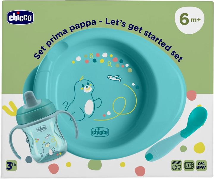 Actual product image Chicco Mahlzeit Geschenk-Set - BLUE - 6m+