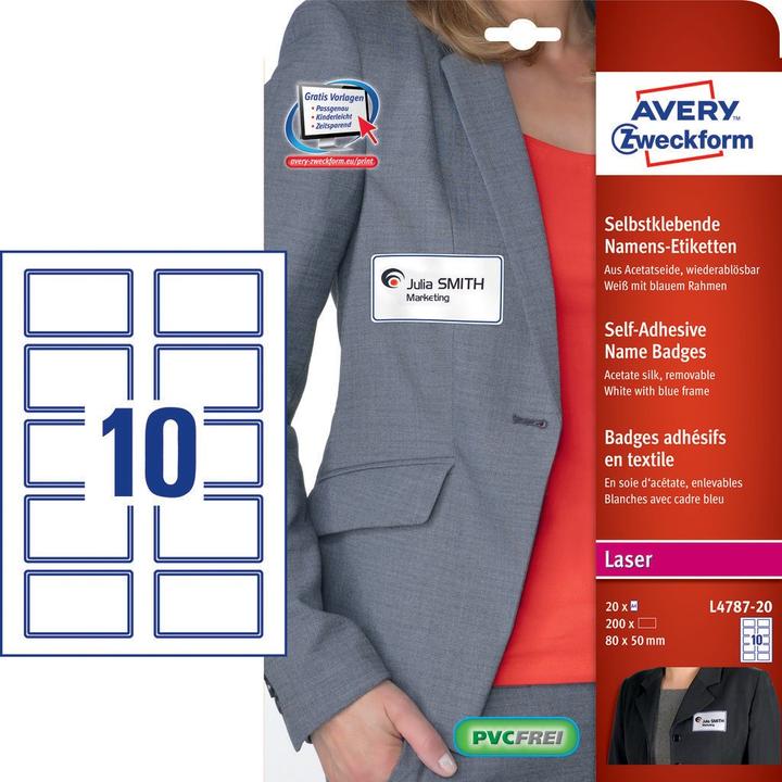 Actual product image Avery Name labels