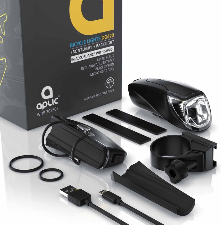 Produktbild Aplic Fahrradlampen Set (400 lm)