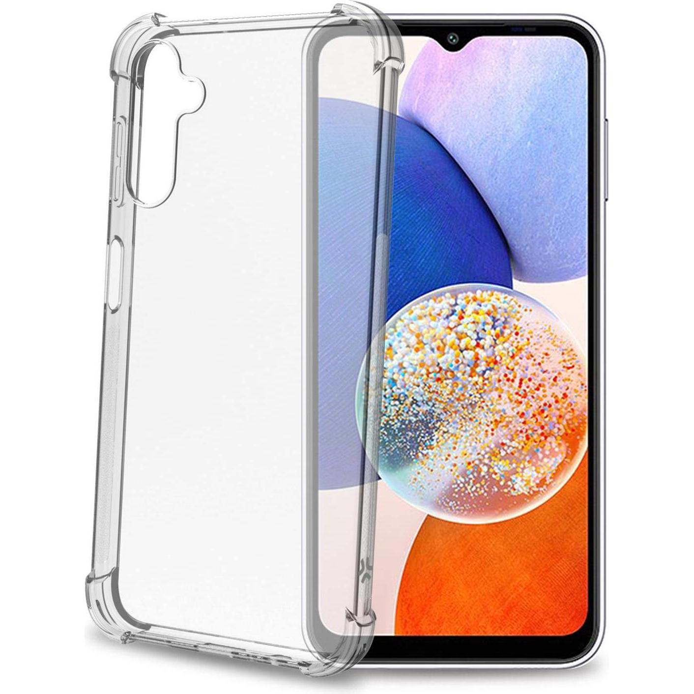 Celly Freedom Case und Lacet Black für (Samsung Galaxy A14 5G, Samsung Galaxy A14), Smartphone Hülle, Transparent