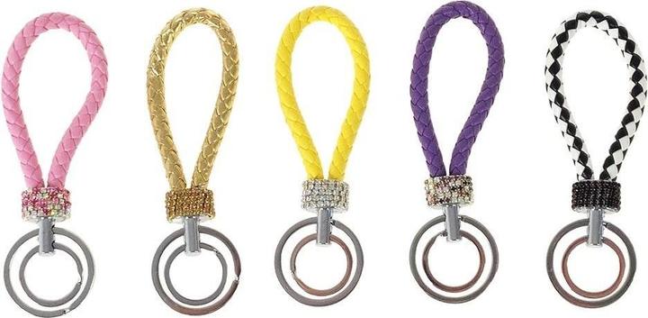 Actual product image Adar Geflochtener Schlüsselanhänger mit Diamanten, 13 cm