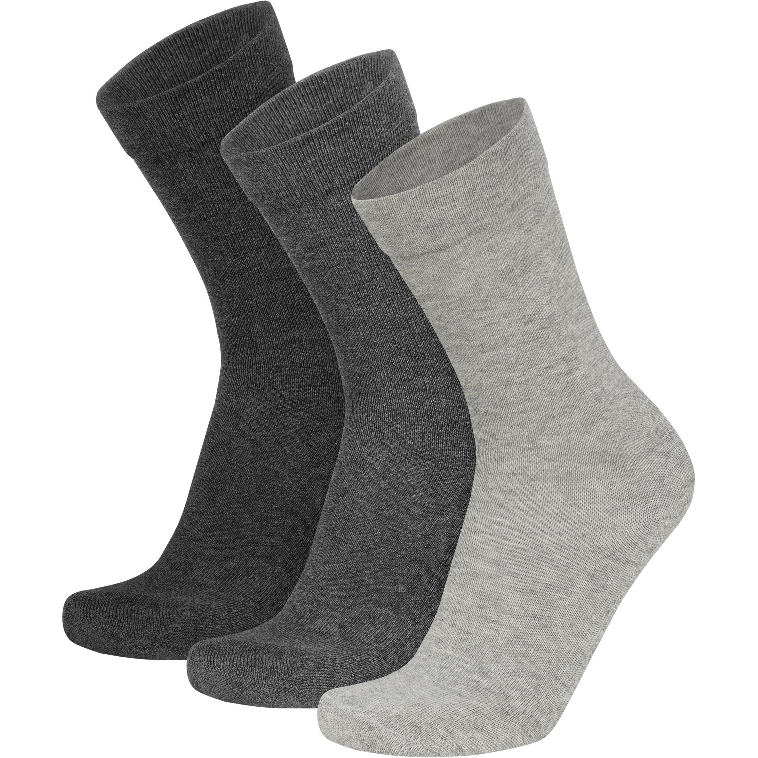 Normani, Herren, Socken, 6 Paar Gesundheitssocken mit Komfortbund und Frotteesohle - 9191, Grau, (6er Pack, 39 - 42)