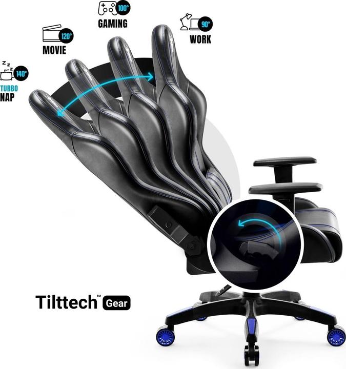 Immagine prodotto Diablo Sedia da gioco X-One 2.0 Gaming Chair Normal, nero-blu