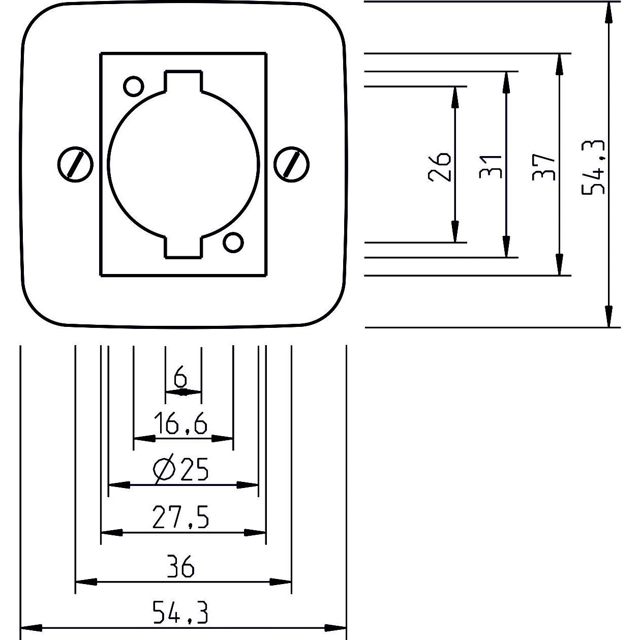 Thumbnail - Busch-Jaeger, Zubehör Schalterprogramm, XLR-Zentralscheibe 2CKA001724A0624