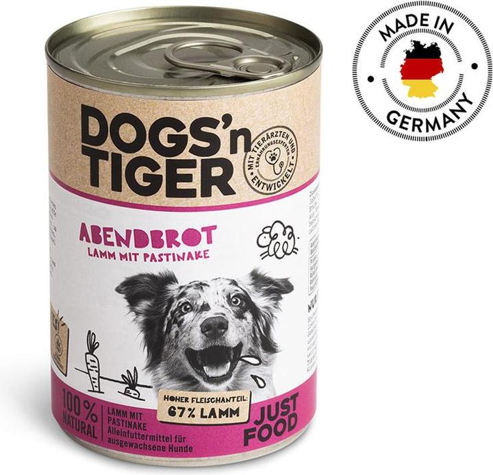 Produktbild Dogs'n Tiger Nassfutter Abendbrot 400g (Adult, 1 Stk., 400 g)