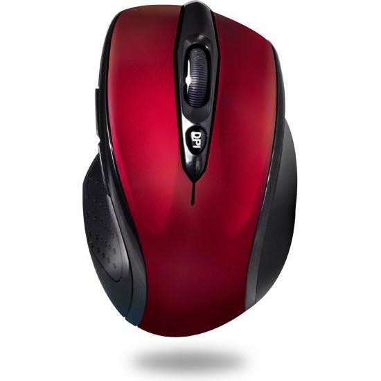 Thumbnail - Advance S-SHAPE-RE Maus rechts RF Wireless Optisch 1000 DPI (Kabellos), Maus, Schwarz, Rot