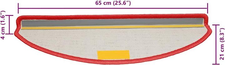 Immagine prodotto vidaXL Treppenmatte (65 x 21 cm)