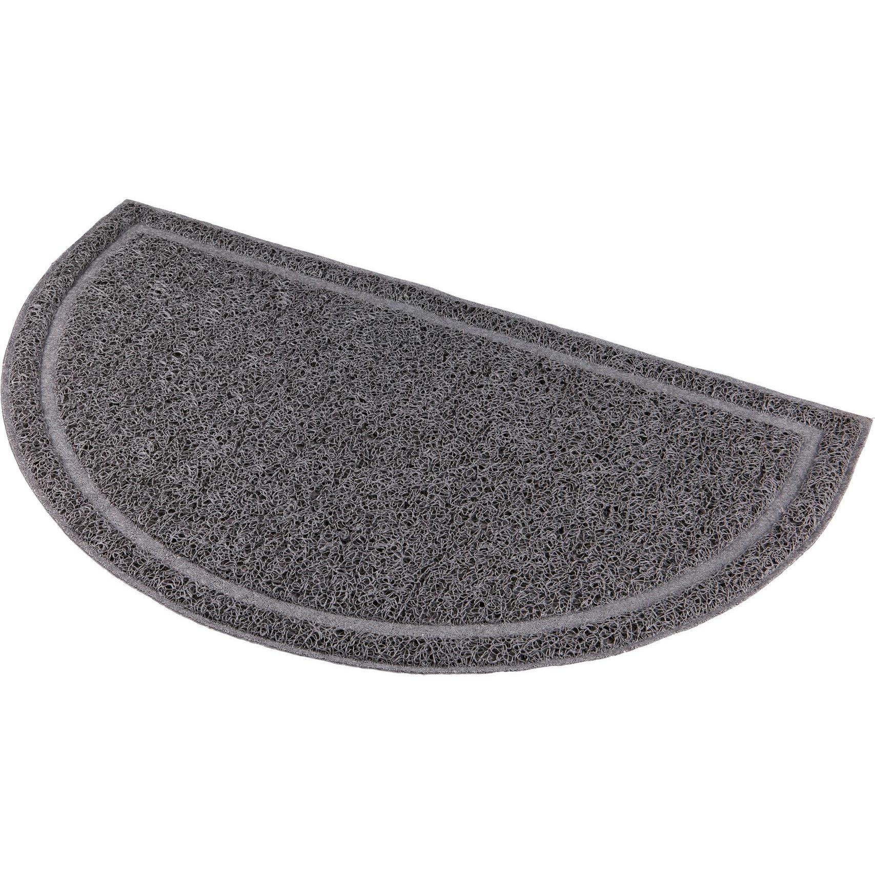 Comparer les prix de Tapis Pour Bac Á Litière, Semi-Circulaire, Pvc, 59 × 35 Cm, Anthracite - 40385 - Mon Animalerie
