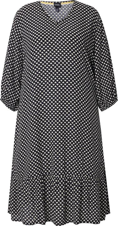 Produktbild Ulla Popken Midikleid, Herzen, A-Linie, V-Ausschnitt, 3/4 Arm (46, 48)