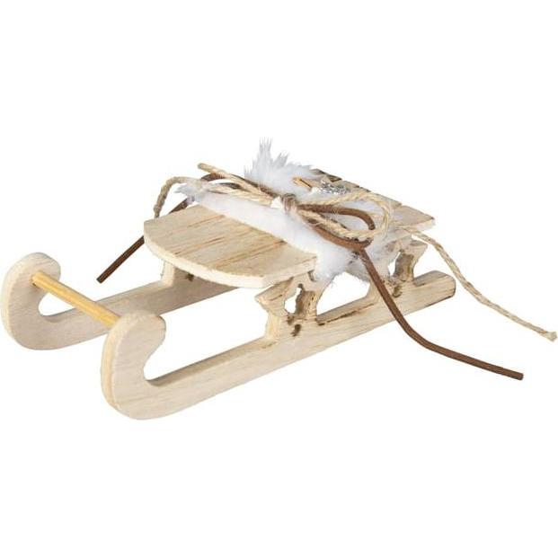 MICA Living, Weihnachtsdeko, Deko-Schlitten - aus Holz - ca. 17 x 7 x 6 cm