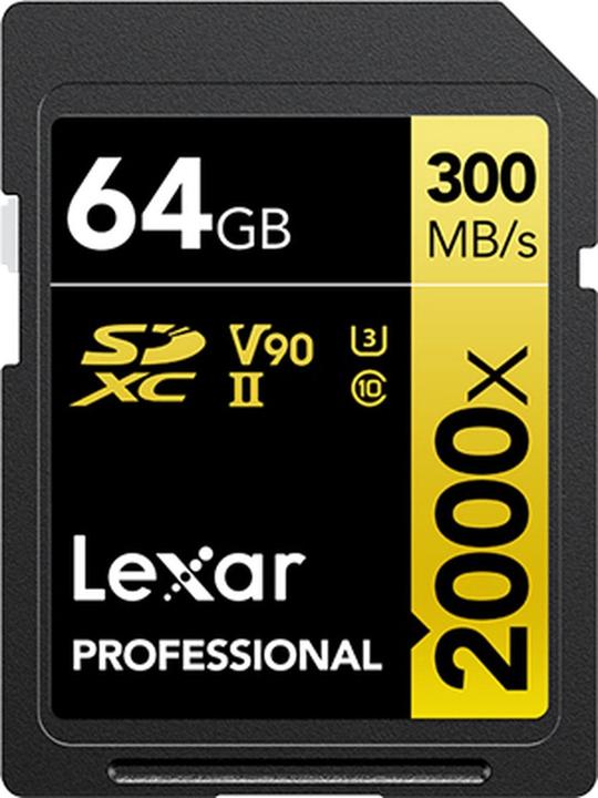 Productafbeelding Lexar Professional Gold 2000x (64 GB, SDXC, U3, UHS-II)