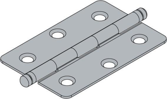 Immagine prodotto Hettich Zierscharnier, vermessingt 60x40 mm, 2 Stck (2 pz.)