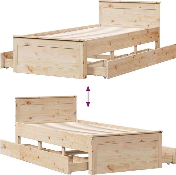 Image du produit VidaXL Lit sans matelas avec tête de lit 120 x 200cm en pin (120 x 200 cm)