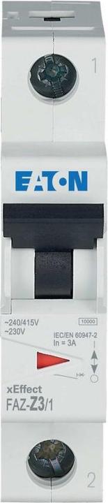 Actual product image Eaton MOE FAZ-Z3/1 circuit breaker, 3A, 1p, Z-Char
