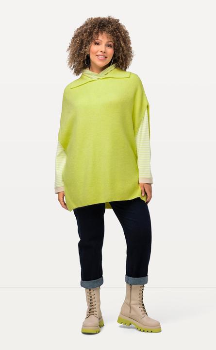 Produktbild Ulla Popken Pullunder, Rippstrick, oversized, Strickkragen, ärmellos (50, 52)