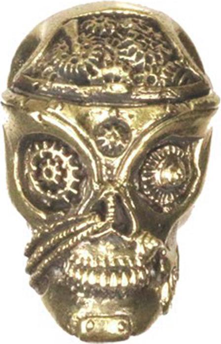 Produktbild Star Piercing Ohrgewicht Schlüsselloch vergoldet Totenkopf Steampunk (Messing)