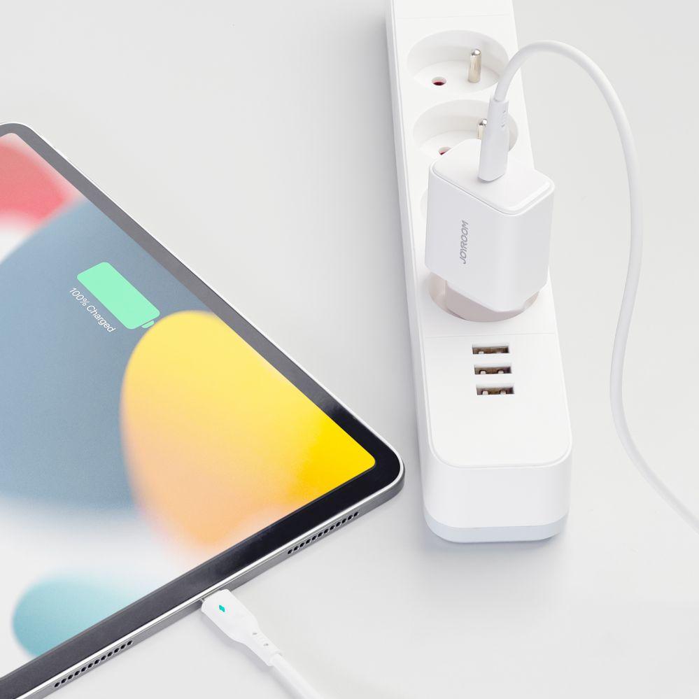 Thumbnail - Joyroom USB C 20W PD JR-TCF06 Ladegerät – weiss (20 W), USB Ladegerät, Weiss
