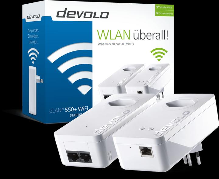 Produktbild Devolo dLAN 550+ WiFi Starter Kit (500 Mbit/s)