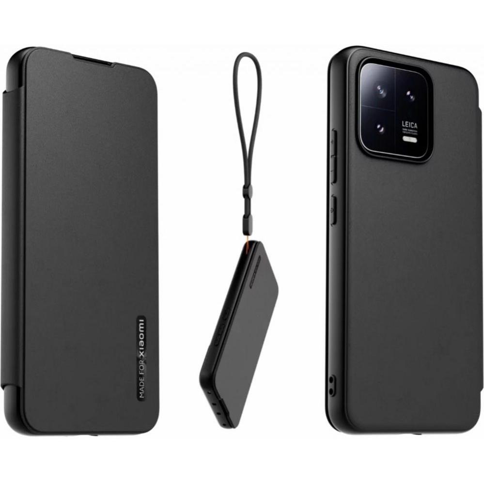 Xiaomi Made for Bookcase with Necklace für 13 - black (Xiaomi 13), Smartphone Hülle, Schwarz