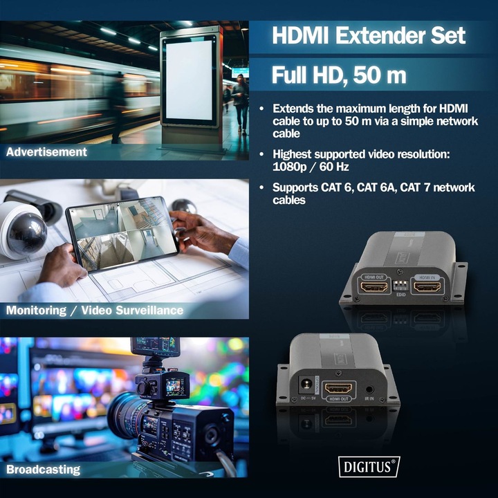 Produktbild Digitus HDMI Extender Set Full HD 50m