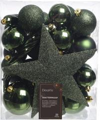 Actual product image Kaemingk Christmas baubles poly. Matt, shiny, glitter mix