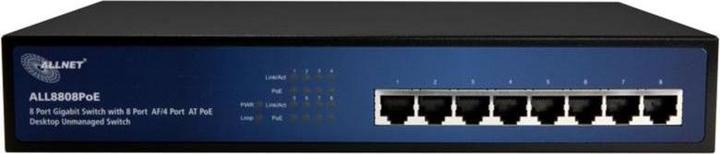 Produktbild Allnet Port Gigabit Full PoE Switch ohne Lüfter (8 Ports)