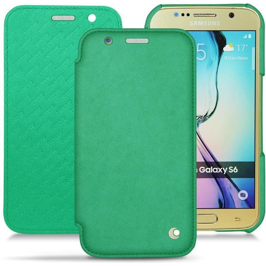 Noreve Lederschutzhülle horizontal (Samsung Galaxy S6), Smartphone Hülle, Grün