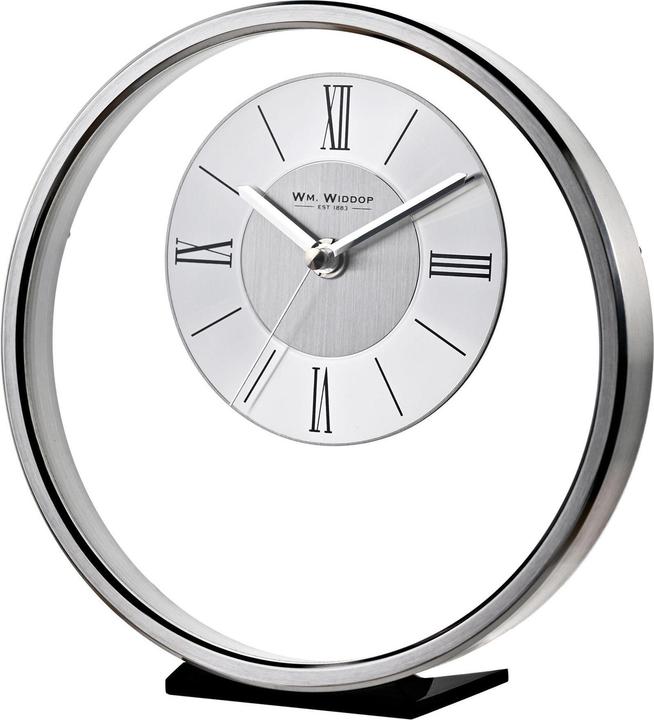 Actual product image William Widdop Wm.Widdop Round Silver Mantel Clock
