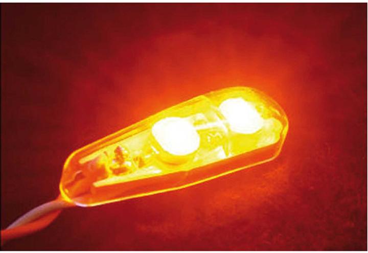 Actual product image Unilight 8wx2 flash 11mm, red, t-fuse