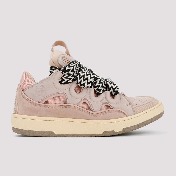 Produktbild Lanvin curb sneakers in white and pink leather (38)