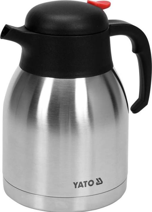 Yato YG-07013 Thermoskanne 1,5L Edelstahl Isolierkanne Tee-Kaffeekanne mit Griff (1.50 l)