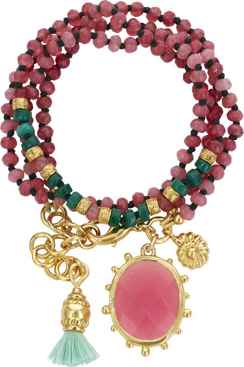 Produktbild Steinkult Armband Mia (38 cm, Messing, Halbedelsteine, 18 Kt. Vergoldet)