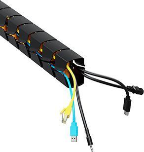 Actual product image Powerton ERGO GANSO PRO Kabel-Organizer, schwarz-orange