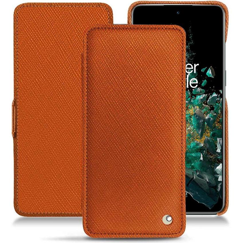 Noreve Lederschutzhülle horizontal (OnePlus 10T), Smartphone Hülle, Orange
