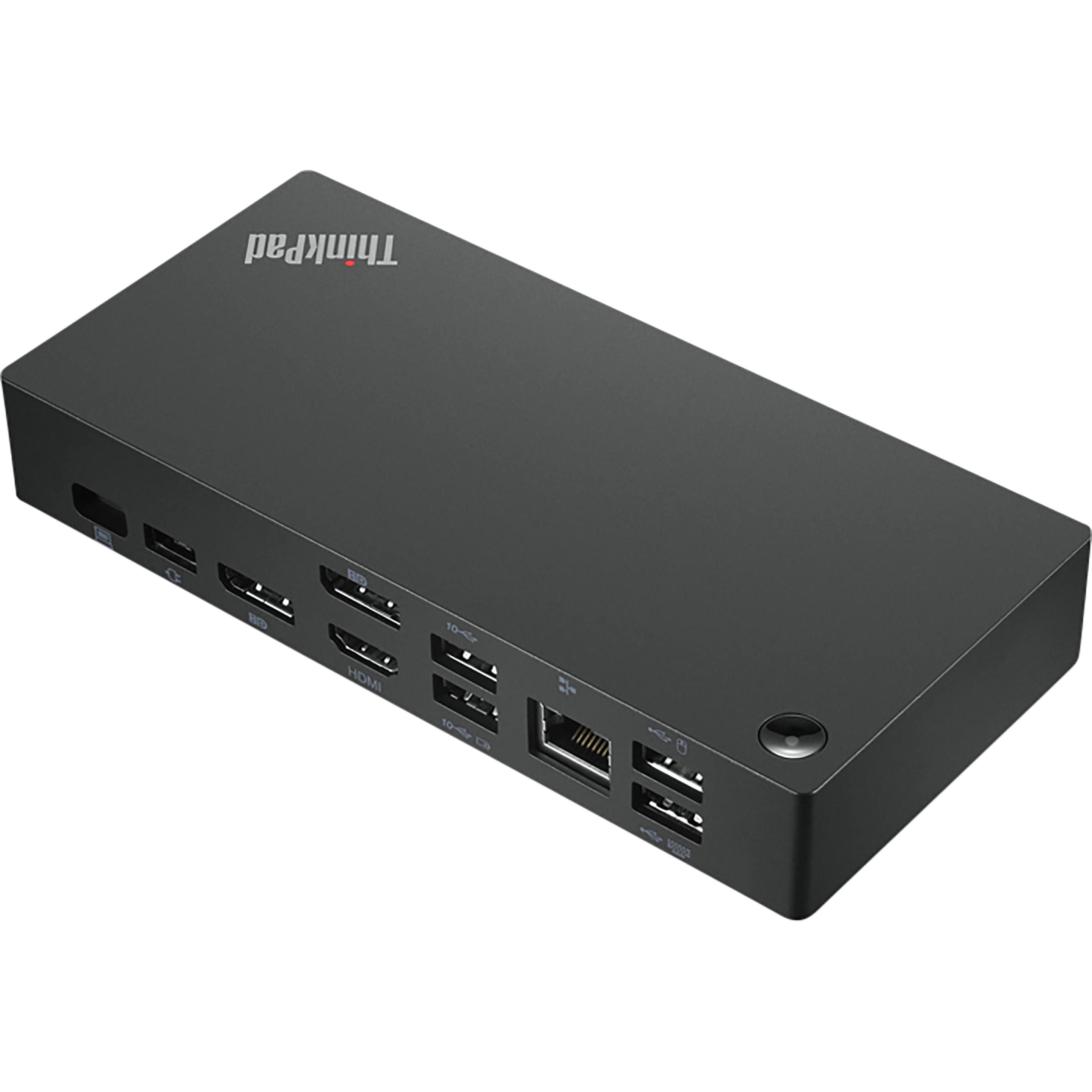 Lenovo Universal (USB-C, 12 Ports), Dockingstation + USB Hub, Schwarz