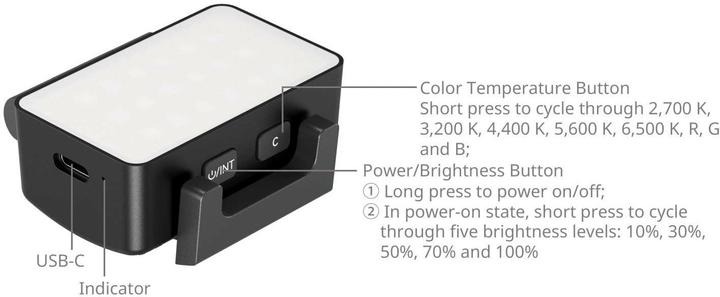 Actual product image SmallRig 5745 RGBWW LED Video Light for DJI Osmo Pocket 3 (Video light)