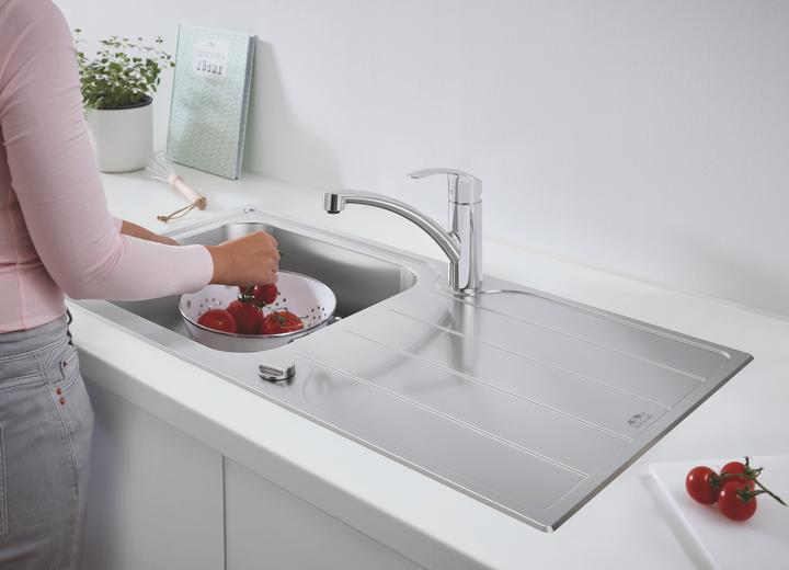 Produktbild Grohe K500 Edelstahlspüle mit Abtropffläche (Aufsatzspülbecken, 50 cm, 100 cm)