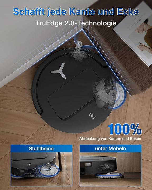 Actual product image Ecovacs Deebot T50 Pro Omni Black EU - Gen2 (21000 Pa, Wiping pads (rotating))