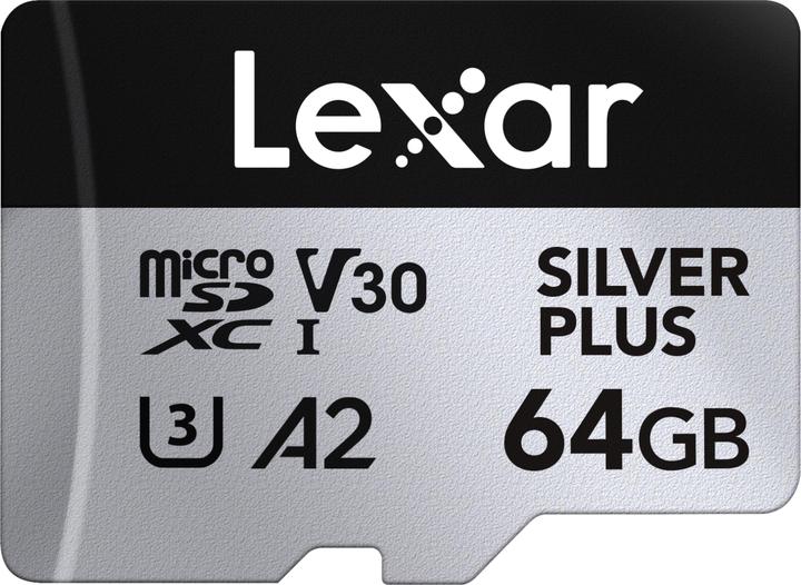 Actual product image Lexar Professional Silver Plus (64 GB, microSDXC, U3, UHS-I)