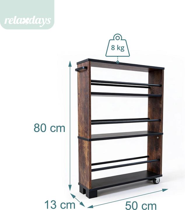 Image du produit Relaxdays chariot d'angle (13 x 50 x 80 cm)
