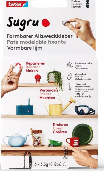 Actual product image Sugru by tesa Sugru Mouldable All-Purpose Glue, versatile adhesive dough for decorating, gluing & repairing (10.50 g)