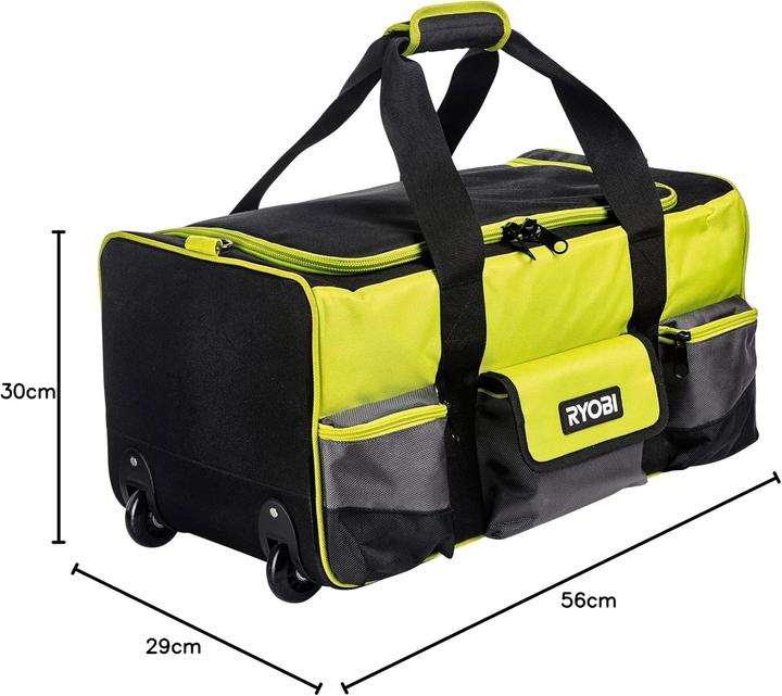 Actual product image Ryobi Large tool bag on wheels