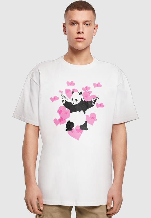 Produktbild Merchcode Brandalised - Panda Guns With Hearts Heavy Oversize Tee - 189285 (M)